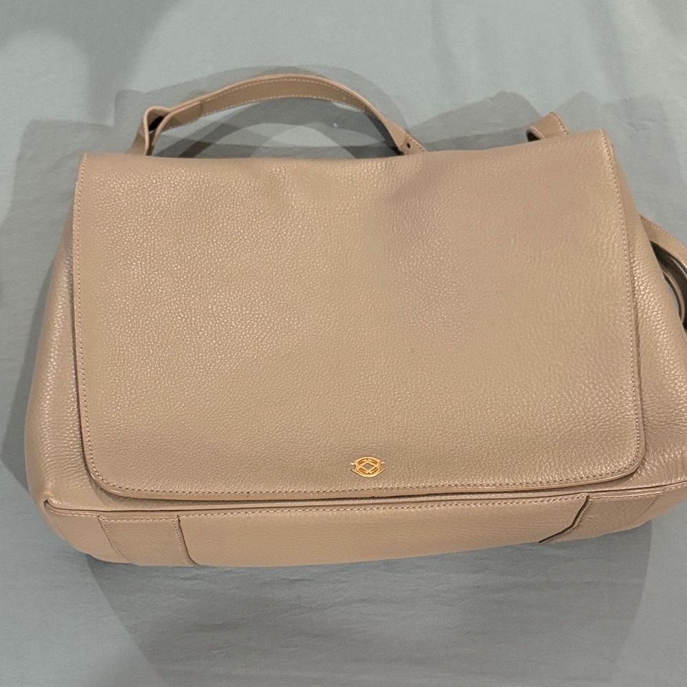 Dagne Dover Grey Leather Shoulder Bag